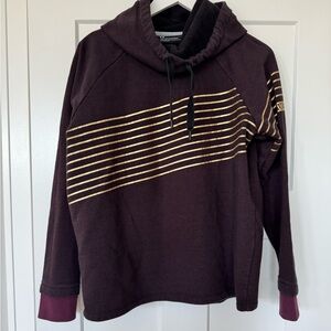 Women’s Eggplant and Gold Striped Under Armor Sweatershirt
